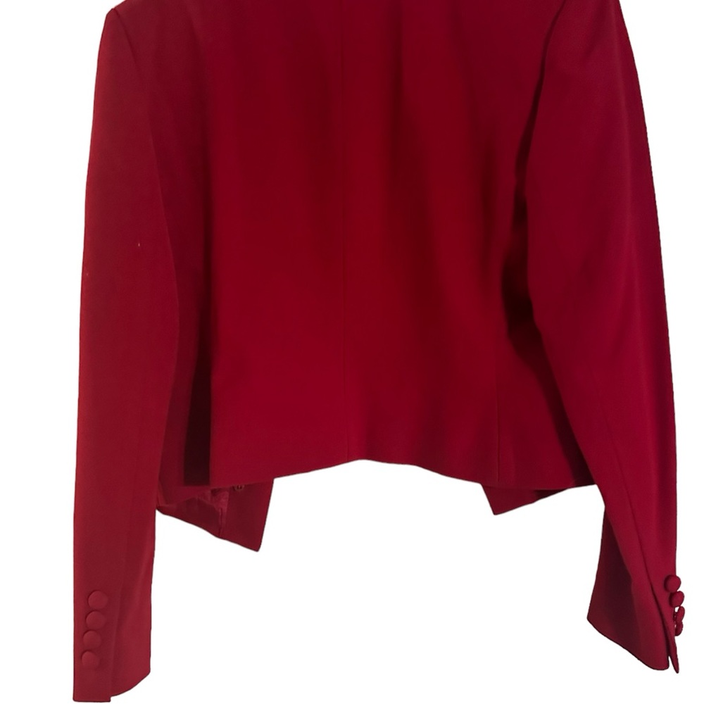 Ralph Lauren Red cropped wool jacket. Size 14P. NWT. - Picture 3 of 5